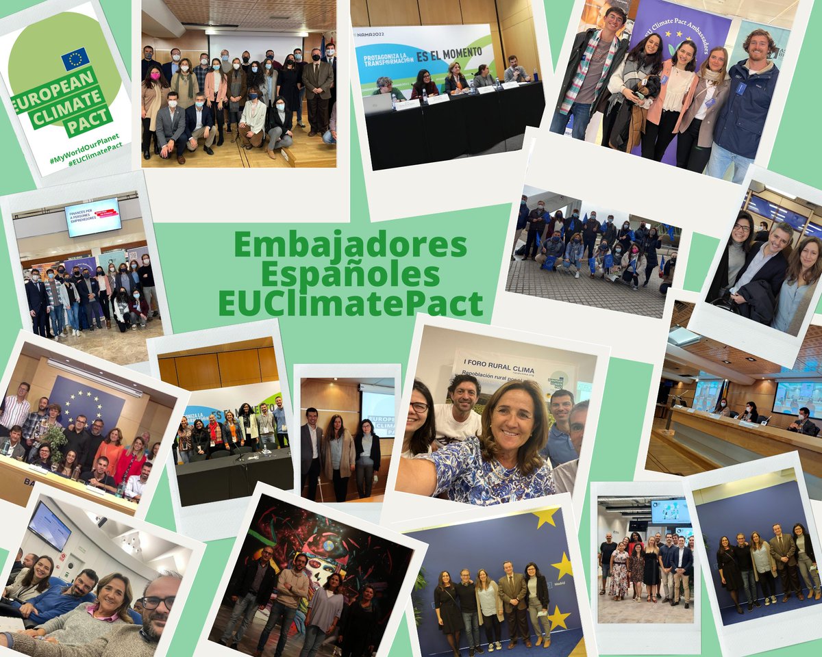 Hoy cumplimos un año de nuestro primer encuentro de Embajadores #euclimatepact en #Madrid 
Nuestro agradecimiento a <a href="/mamenmarquesita/">Carmen Marqués Ruiz</a> nuestra coordinadora, a @JuanECRepMadrid <a href="/ComisionEuropea/">Comisión Europea en España</a>, a nuestra coordinadora nacional <a href="/sofia_gvillegas/">Sofía Garro</a> <a href="/AseBio/">AseBio - Asociación Española de Bioempresas</a> y a todos los Embajadores