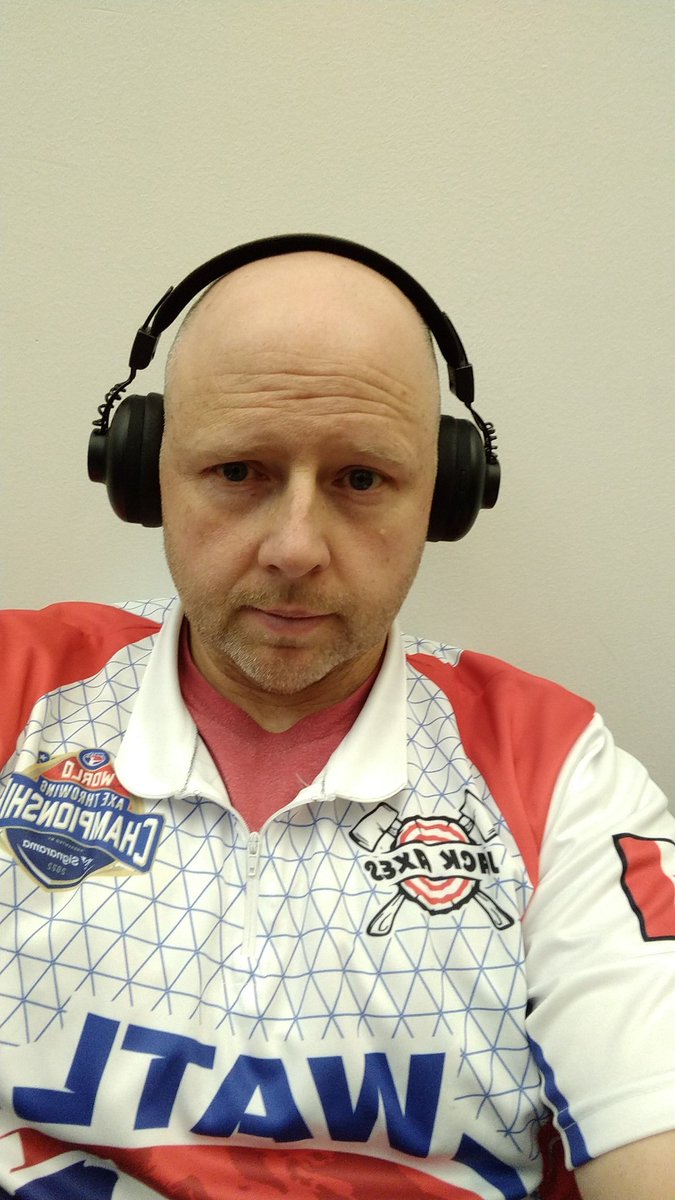 Trying to chill out before my matches begin at the World Axe Throwing Championship. Only about 20 Canadians and only one from east of Ont. Repping <a href="/JackAxesInc/">Jack Axes</a> #NoPressure