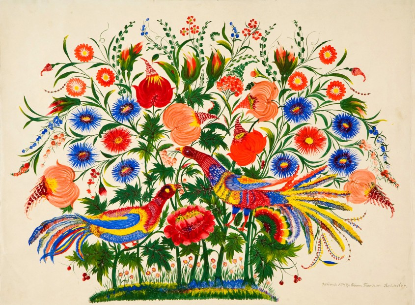 ukr_arthistory's tweet photo. Tetyana Pata (1884 - 1976) was a self-taught artist who was working in 'petrykivka painting' style, a Ukrainian traditional folk art style. The earliest known examples of this style date from the 18th century. It is part of heritage of @UNESCO https://t.co/Ww4O52WRzT