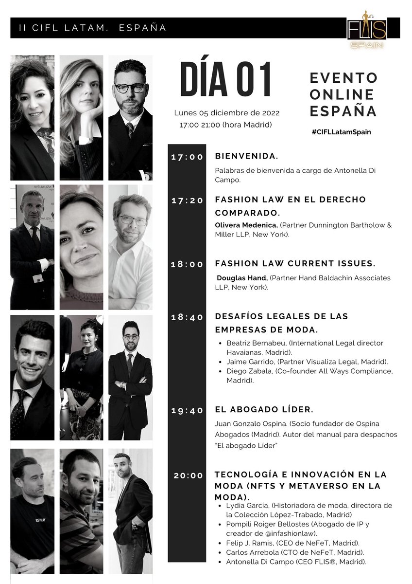 FashLawSpain's tweet image. Queda menos para que comience semana del #IICIFLlatam 2022.

Este lunes 05/12/22 a la 17:00, comienzan las ponencias online: España.
Conoce el programa y los ponentes del congreso.

Registro:
fashionlawinstitute.es/flis-fashion-l…

#FLISpain #FashionLaw #IICIFLLatam   
#derechodelamoda