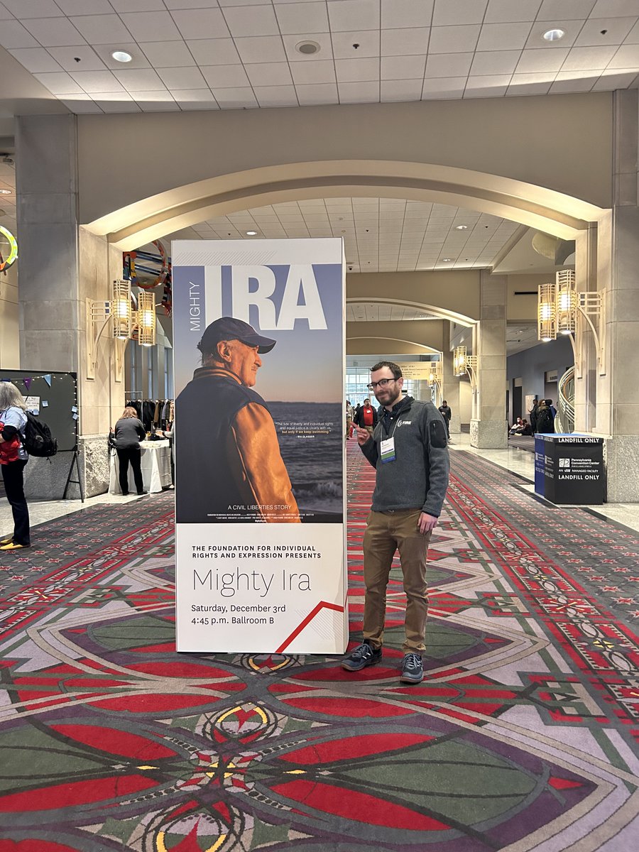 Attending #NCSS2022 today? 

It’s the largest annual gathering of K-12 social studies teachers in America. <a href="/Mighty_Ira_doc/">MIGHTY IRA documentary</a> is screening in Ballroom B at 4:45 ET. 

Stop by and say hello! The man himself, Ira Glasser, will be there.

#FreeSpeech