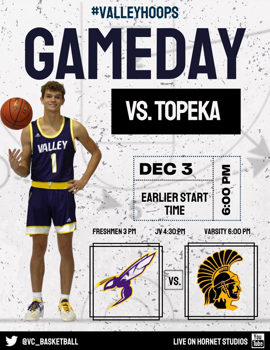 VC_Basketball's tweet photo. Home Opener vs. Topeka High #ValleyHoops 

🔗 https://t.co/yyWpYJnFT8 https://t.co/43NNSnaLJo