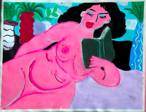 webbjalijah's tweet photo. my most recent painting :') i call her the hot literate lady https://t.co/oiBNnXrIhM