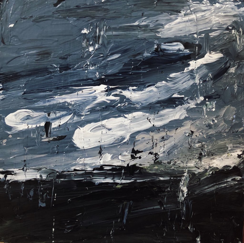 jaaysart's tweet photo. Painted ‘’A Rainy Day’’ with my fingers https://t.co/iVMUm7zgHr