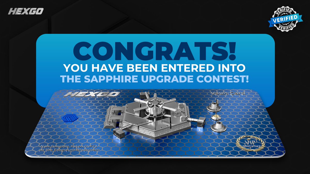 KCMontero's tweet photo. Manifesting Sapphire!  @HEXGO_NFT is upgrading some of their Silver NFTs to Sapphire. I’ve got 2 so fingers crossed. Having the founder @MikeFraleigh there every step of the way is a major plus for those guys and us holders. Go grab a silver  https://t.co/fCtD6DIAZl https://t.co/rBsAFwZBYV