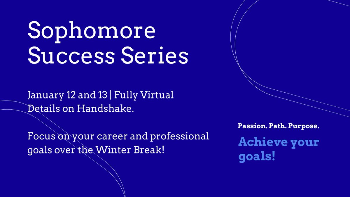 KateSzumanski's tweet photo. Focus on achieving your internship, career, and professional goals by participating in our Sophomore Success Series during the Winter Break. Details on Handshake. #OUSWorks https://t.co/UE1x2Gp4fJ