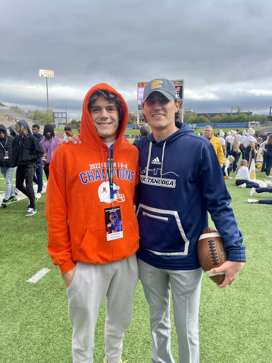 Scott__Courtney's tweet photo. Beech Bucs play for 6A State Championship today on same field at Finley Stadium in Chattanooga 7pm/ET. Kinda ironic?! Go get em #7.   3.7GPA/28ACT/6’1/185lbs/ATH/1,275 rushing yds/13TDs/69 tackles/36.5 average punting?????????!! https://t.co/UZB7fVjnk1