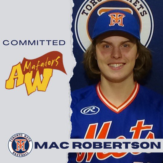 Congratulations to 2023 RHP Mac Robertson on his commitment to Arizona Western College in Yuma, Arizona. 

<a href="/MRobo21/">Mac_Robo21</a> 
<a href="/awcbaseball/">AZ Western Baseball</a>