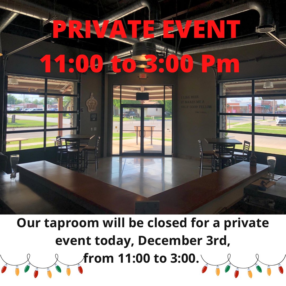 We’ll open back up at 3:00 PM and we have <a href="/creeklandmusic/">Creekland</a> here tonight! #expedinturebrewery #okarchesoldestbrewery