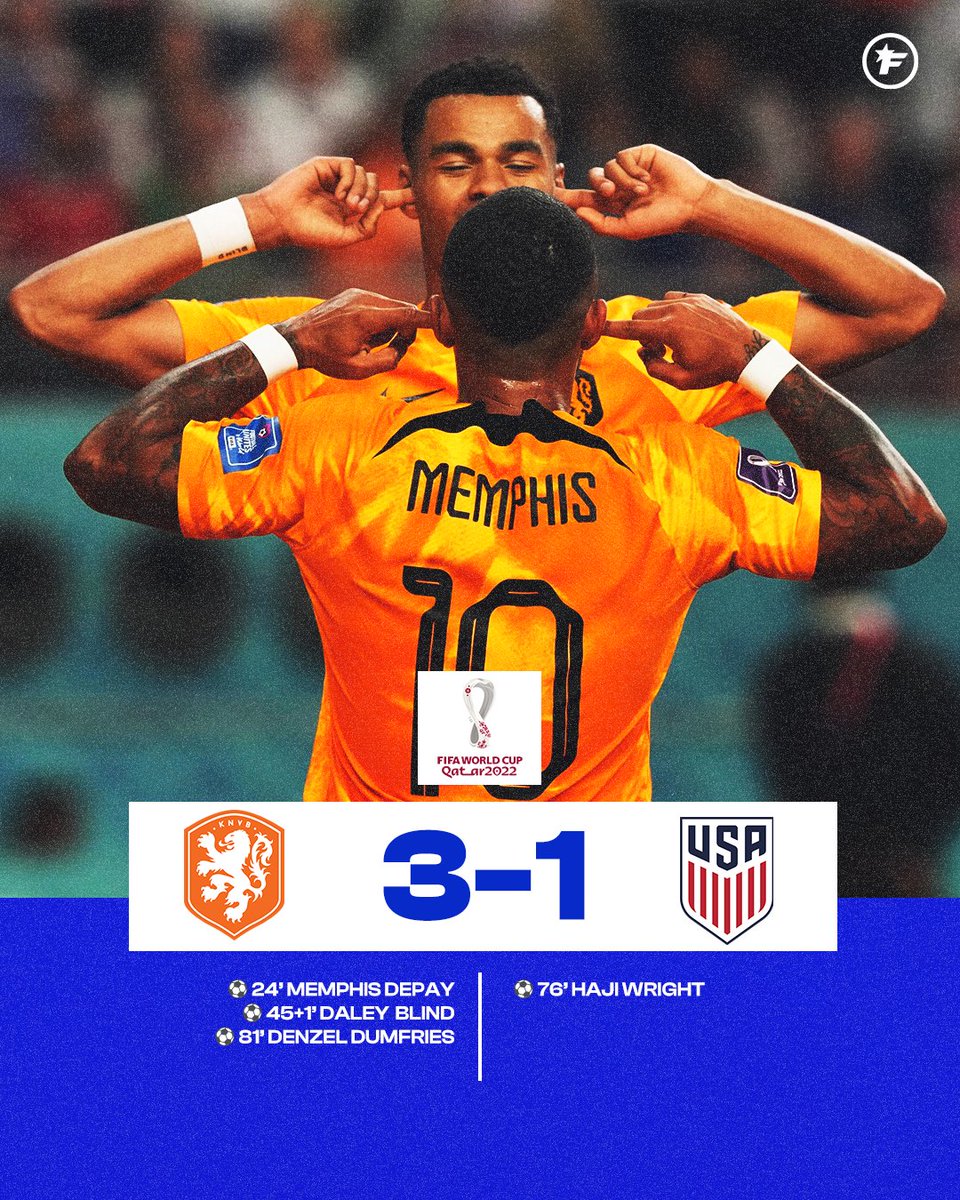 footmercato's tweet photo. Les Pays-Bas viennent à bout des États-Unis et se qualifient pour les quarts de finale !
► Le résumé du match : https://t.co/bsfqrzSjXB
#NERUSA #FIFAWorldCup https://t.co/YjXNjGzDA7