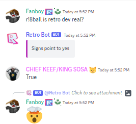 Retro Bot 8Ball Answers tweet media