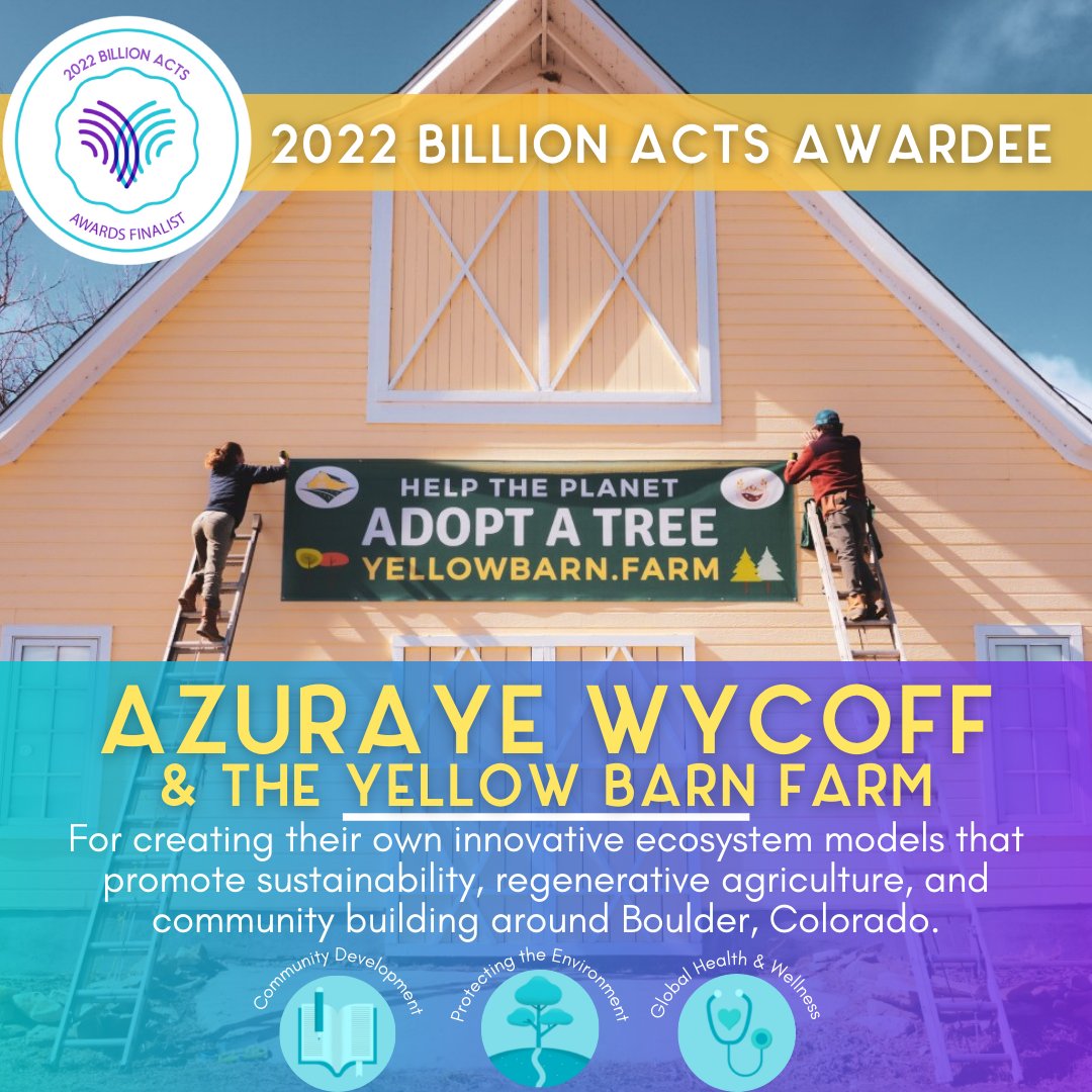 PeaceJam's tweet photo. Show your support for Azuraye and the Yellow Barn Farm at https://t.co/kn5BgW5ovj!
#Billionacts #billionactsofpeace #peacejam #regenerativeagriculture #regenerative #sustainability #climatechange #soil #community #ecobusiness #Farm #Nobel #Nobelpeace #peace #change https://t.co/5WPnPSpIAU