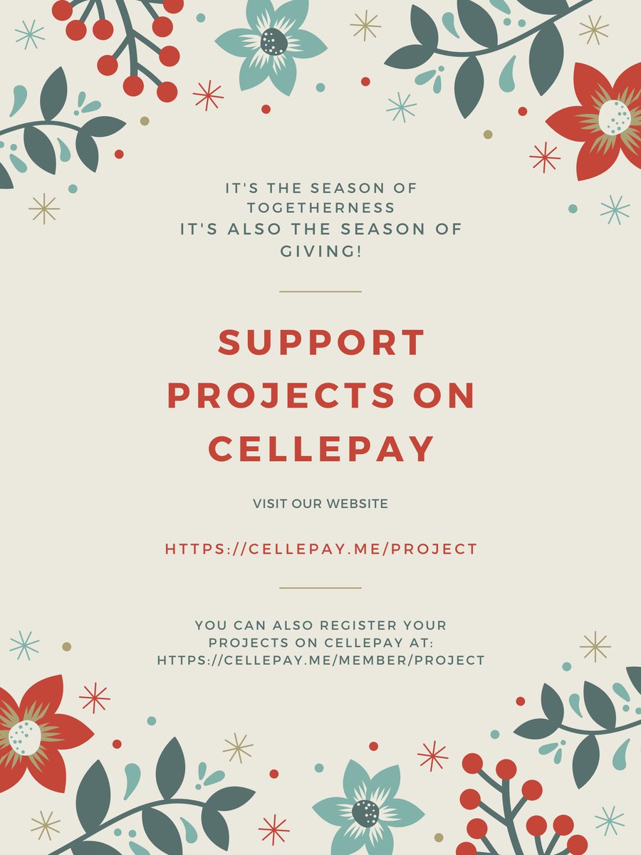 Cellepayme's tweet photo. It's Christmas!
It's the Season of Giving
We all need a shoulder to rest on,
We count on you to help them
Visit: https://t.co/0mhd4qja46 to support and make someone's today! https://t.co/vqymmlANtM