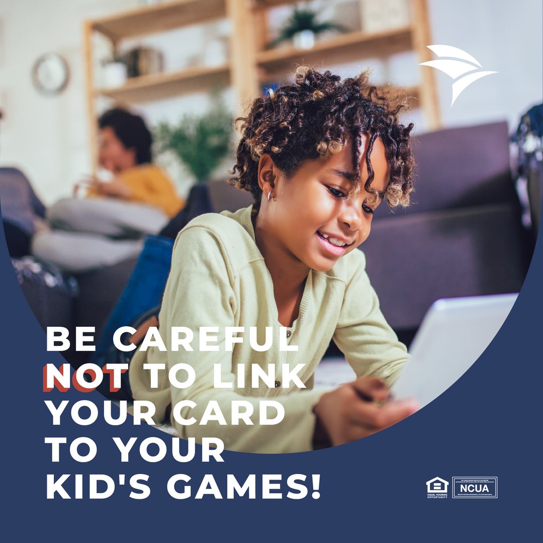 heritage_fcu's tweet photo. Kids can unknowingly make charges to your account by clicking on flashy banners that lead to in-app purchases.

Make sure to double-check your credit card is not linked to your kid's accounts, &amp; keep it that way. 

Protect your finances and join the community that has your back. https://t.co/CjYMqVi5rW