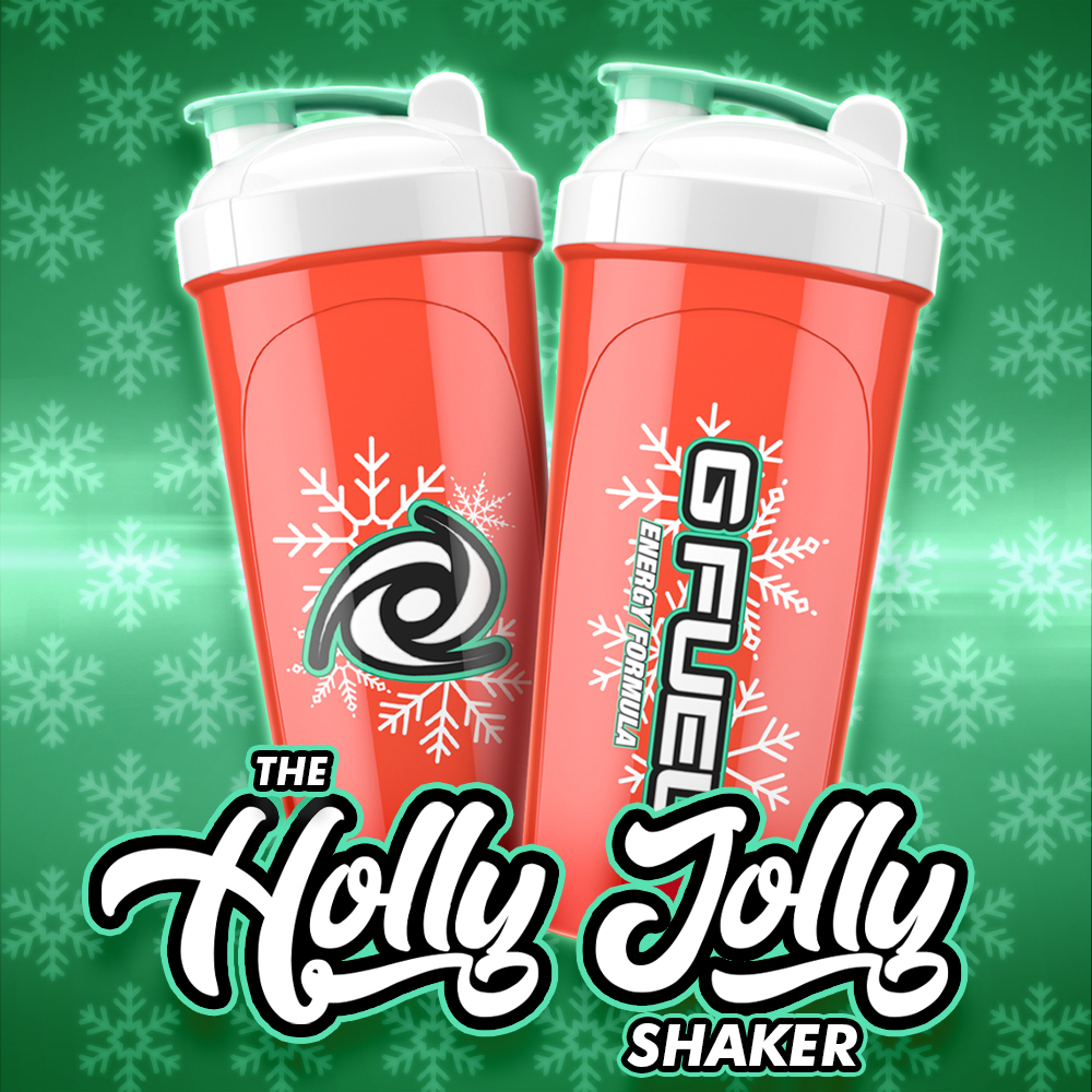 G Fuel Shaker Cup 16 oz GFuel Holy Jolly Shaker