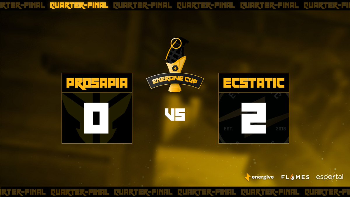 .@EcstaticCS take their quarter-final in two maps against @Prosapiagg after a close Vertigo ⚡️

16-9 Overpass  |  19-16 Vertigo