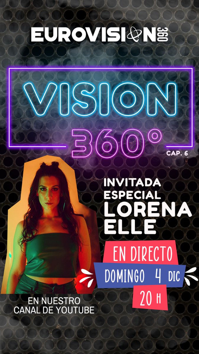 Eurovision360's tweet photo. Mañana a las 20h tenemos nuevo capítulo de #Vision360 y además de traeros todas las novedades de la semana nos visita nuestra amiga @lorenaellemusic con la que hablaremos de #Acelerando el tema que presentó al #BenidormFest2023

¿Te lo vas a perder? ⬇️
https://t.co/MdikE7jfFl https://t.co/YgbhQlpXxc