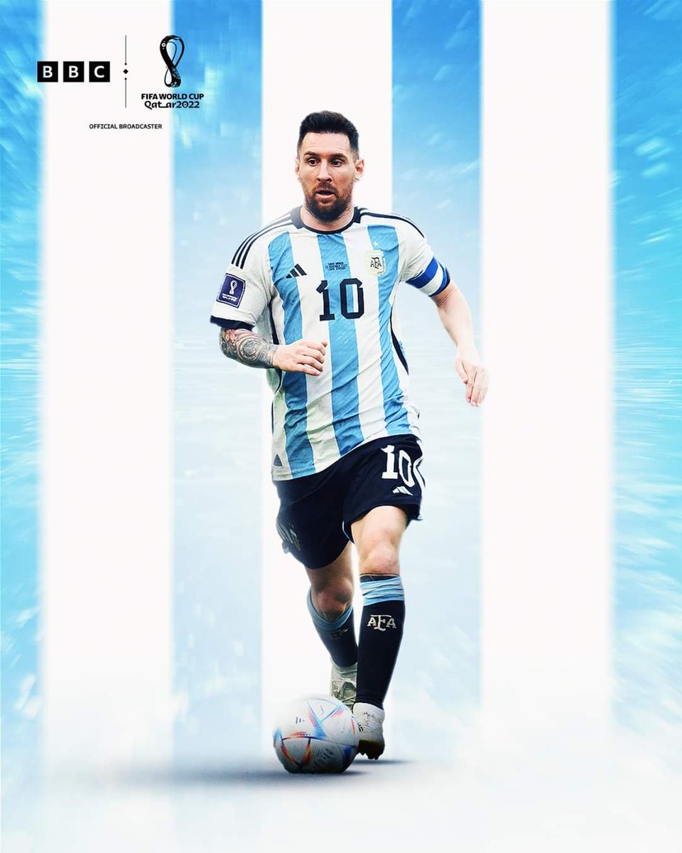 BBCMOTD: “Of course it's him! On his 1000th career appearance, Lionel Messi  puts Argentina ahead.” #FIFAWorldCup #Messi1000, image size:960x1200