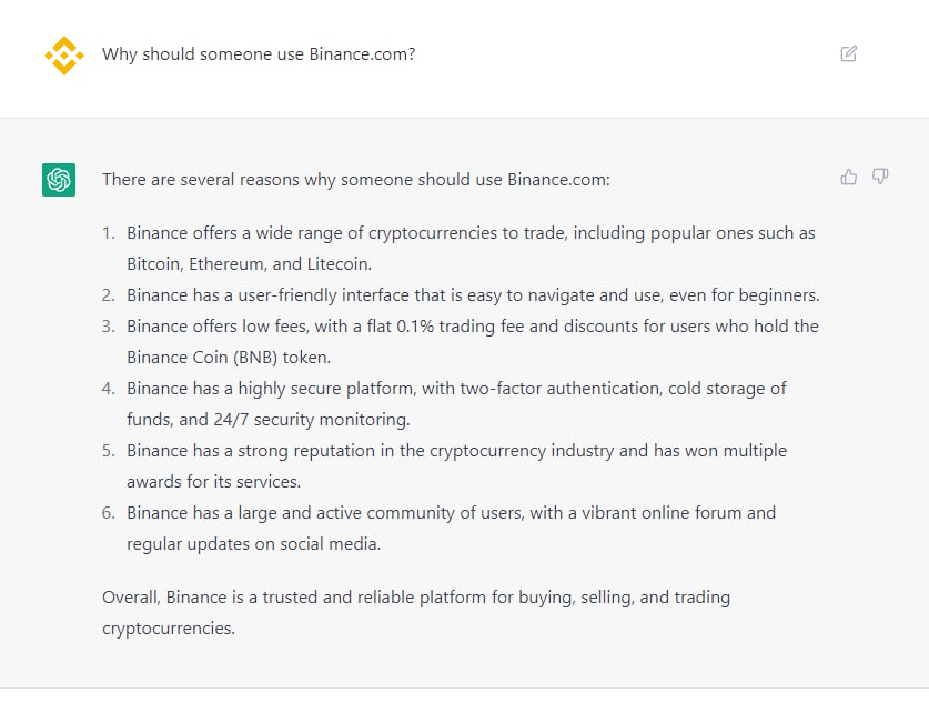 binance's tweet photo. AI is getting smart. https://t.co/iHypVtT4yj