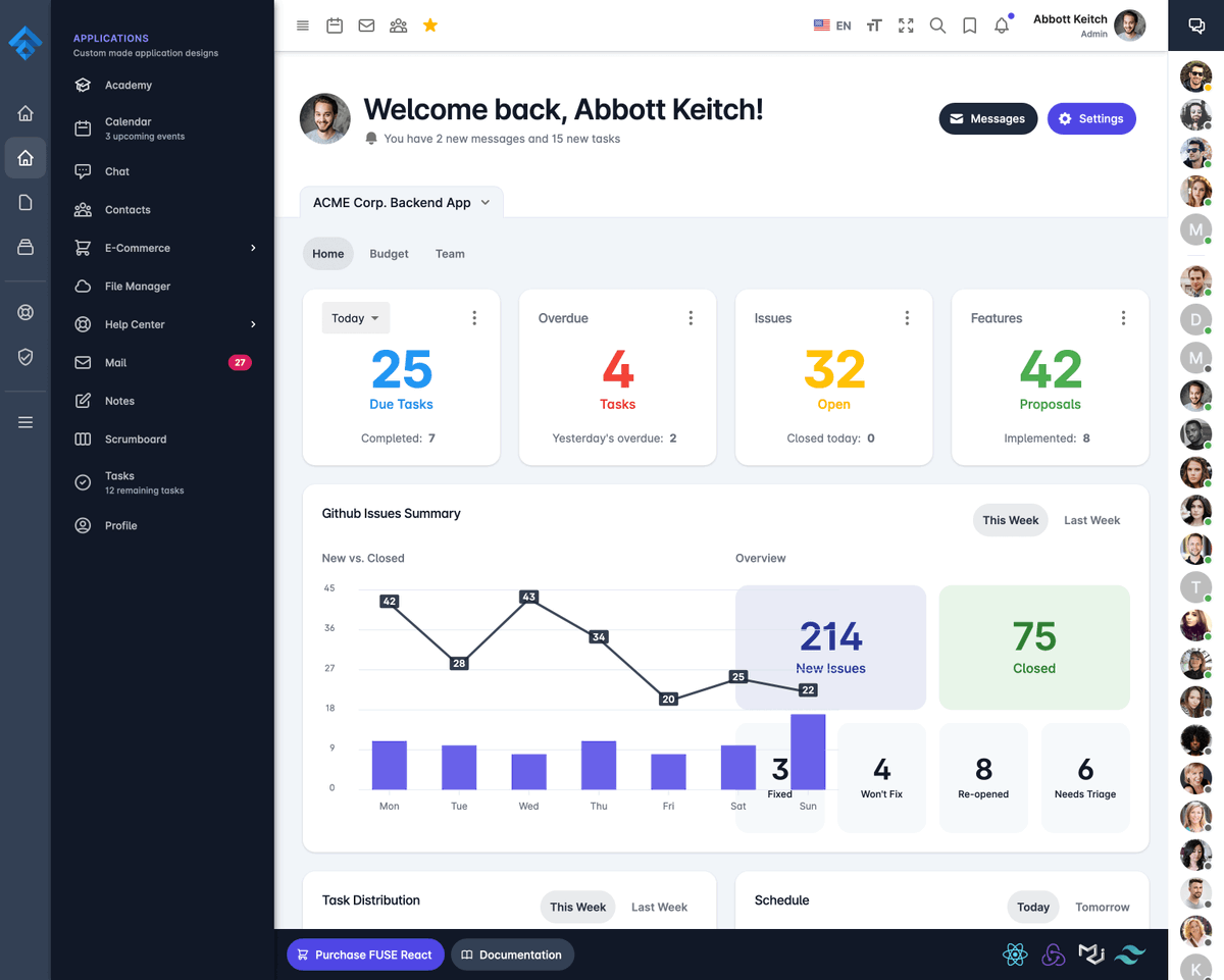 fusetheme's tweet photo. FUSE - React

📊Customizable Theme Layouts

⚙️Fuse React has a powerful layout system which allows you to configure, customize and also create you own layout.

https://t.co/zMjJR3CYju

#react #reactjs #redux #admintemplate https://t.co/as9eViPtBM
