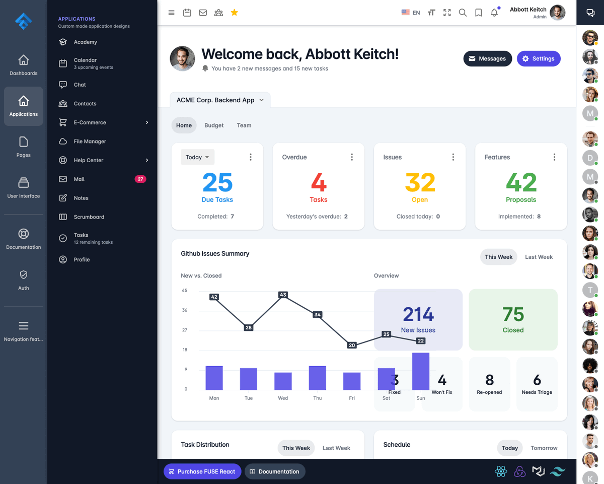 fusetheme's tweet photo. FUSE - React

📊Customizable Theme Layouts

⚙️Fuse React has a powerful layout system which allows you to configure, customize and also create you own layout.

https://t.co/zMjJR3CYju

#react #reactjs #redux #admintemplate https://t.co/as9eViPtBM