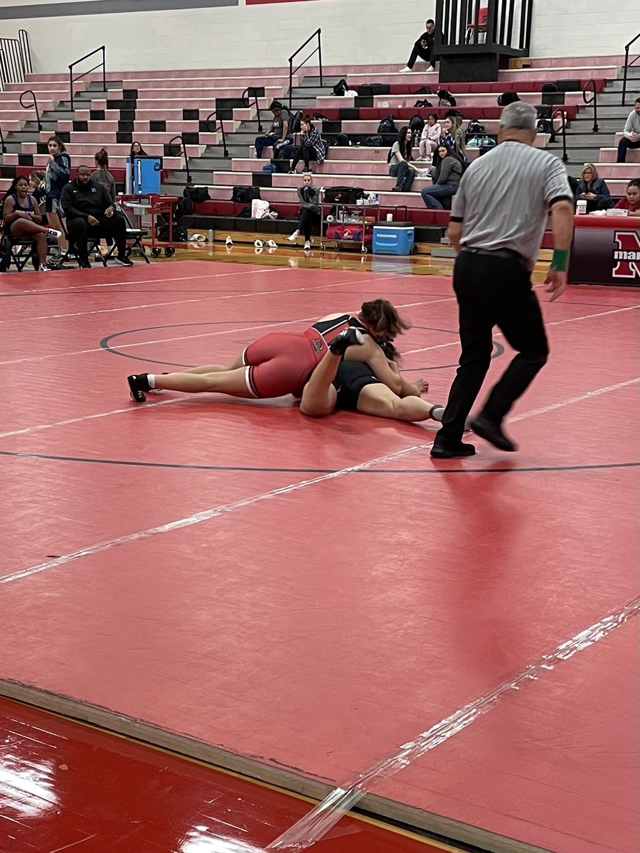 Watching our @Marcus_HS girls wrestling 🤼‍♀️ team work hard! These young women are amazing! You make us proud! @MHS9th