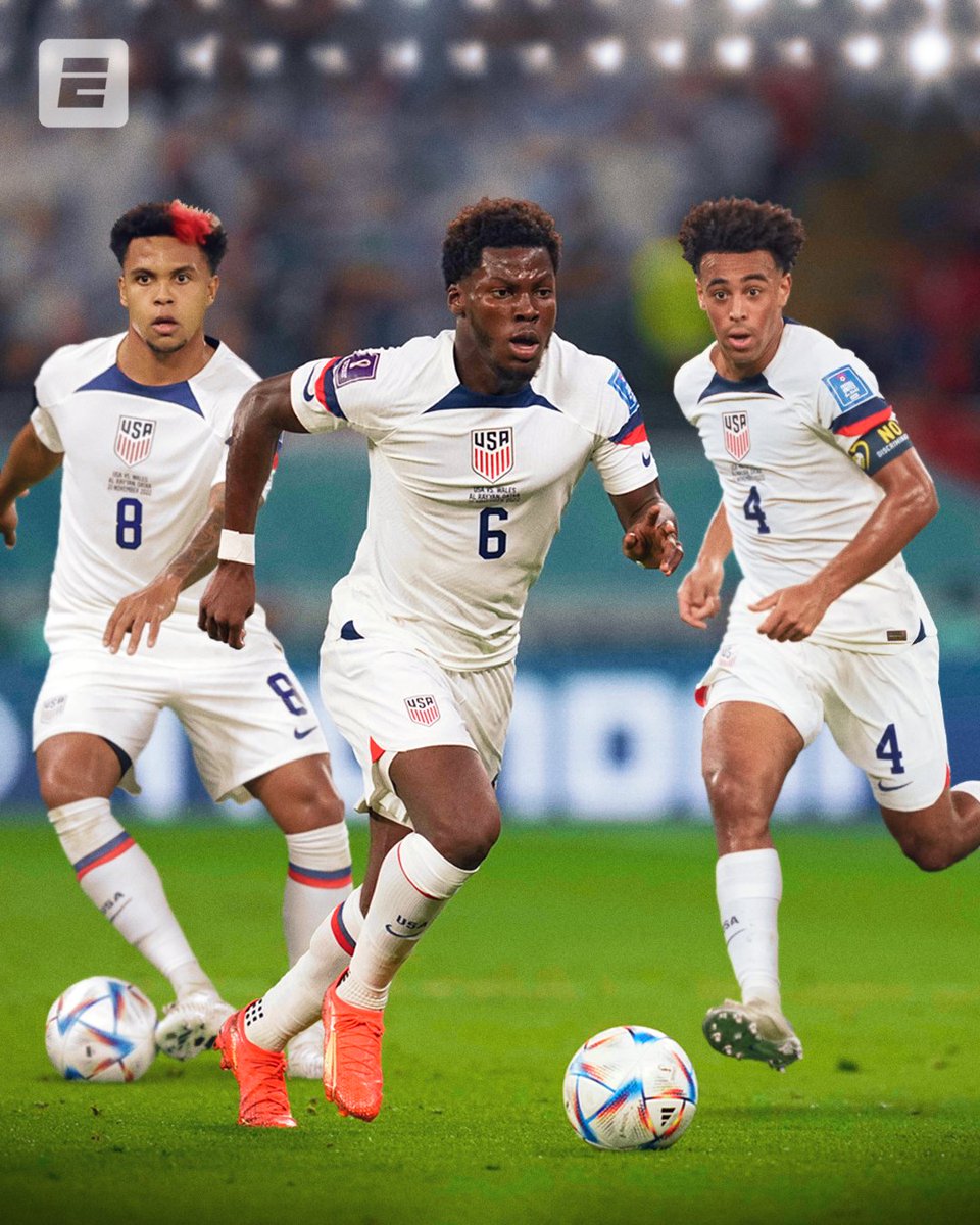 ESPNFC's tweet photo. McKennie: 24 years old
Musah: 20 years old
Adams: 23 years old

What a World Cup they had. The USMNT's midfield is set for years to come 👏 https://t.co/9oJTfgtaFn