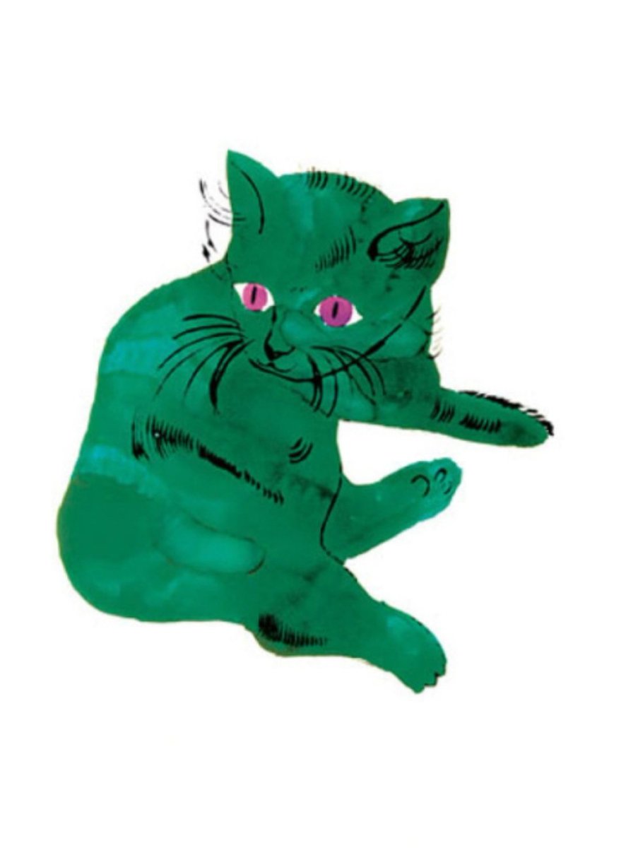 witchands's tweet image. How did I do my final project in GCSE Art on Warhol and not know about his cat drawings? Excuse me, Andy Warhol designed the  weed cat Pokémon Sprigatito in the 50s? Glorious