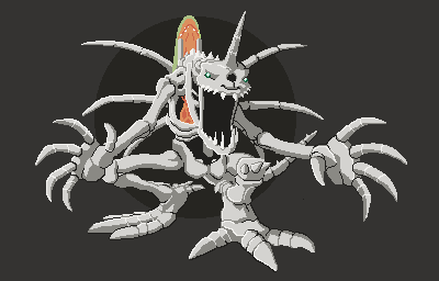 SocratesNot's tweet photo. 🎨 Skullgreymon, pixel art study 

#pixel #pixelart #Digimon https://t.co/PkU8RGTFJN