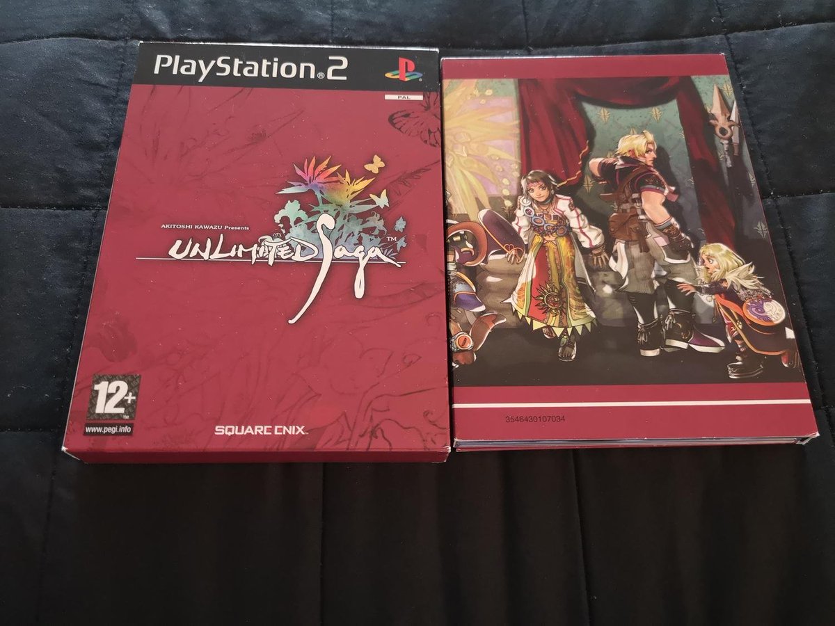 GrimSlayo1's tweet photo. @SaGaGame Are there any plans for Unlimited Saga and, if so, for a physical edition like the one released on PS2? (Beautiful, it almost seems to participate as a Dungeon Master in a role play game 😍) #SaGaQuestions https://t.co/0SlSz71ppK