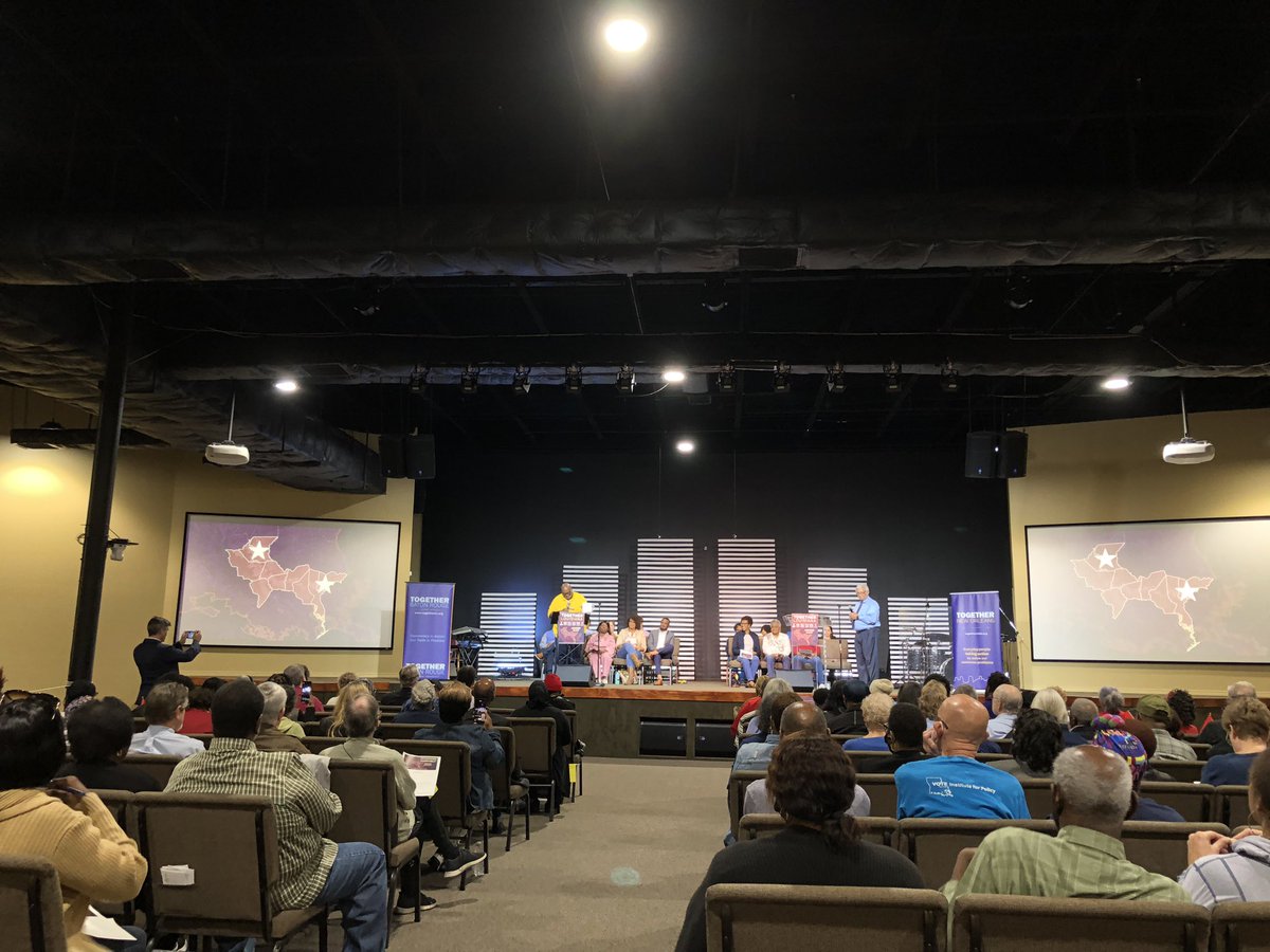 All these folks rode buses and drove from Baton Rouge, the River Parishes, and New Orleans for a Together Louisiana <a href="/la_psc/">La. PSC</a> candidate forum on a gloomy December Saturday when LSU is playing in the SEC Championship. <a href="/davantelewis/">Commissioner Davante Lewis</a> is here, but <a href="/BoissierePSC/">Lambert Boissiere</a> didn’t bother to show.