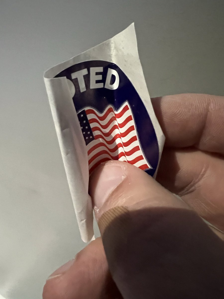 steve_bru's tweet photo. I just found my “I Voted” sticker in my pocket. Is it too late to post a pic of it to get social media clout? https://t.co/TaYmck5IKP