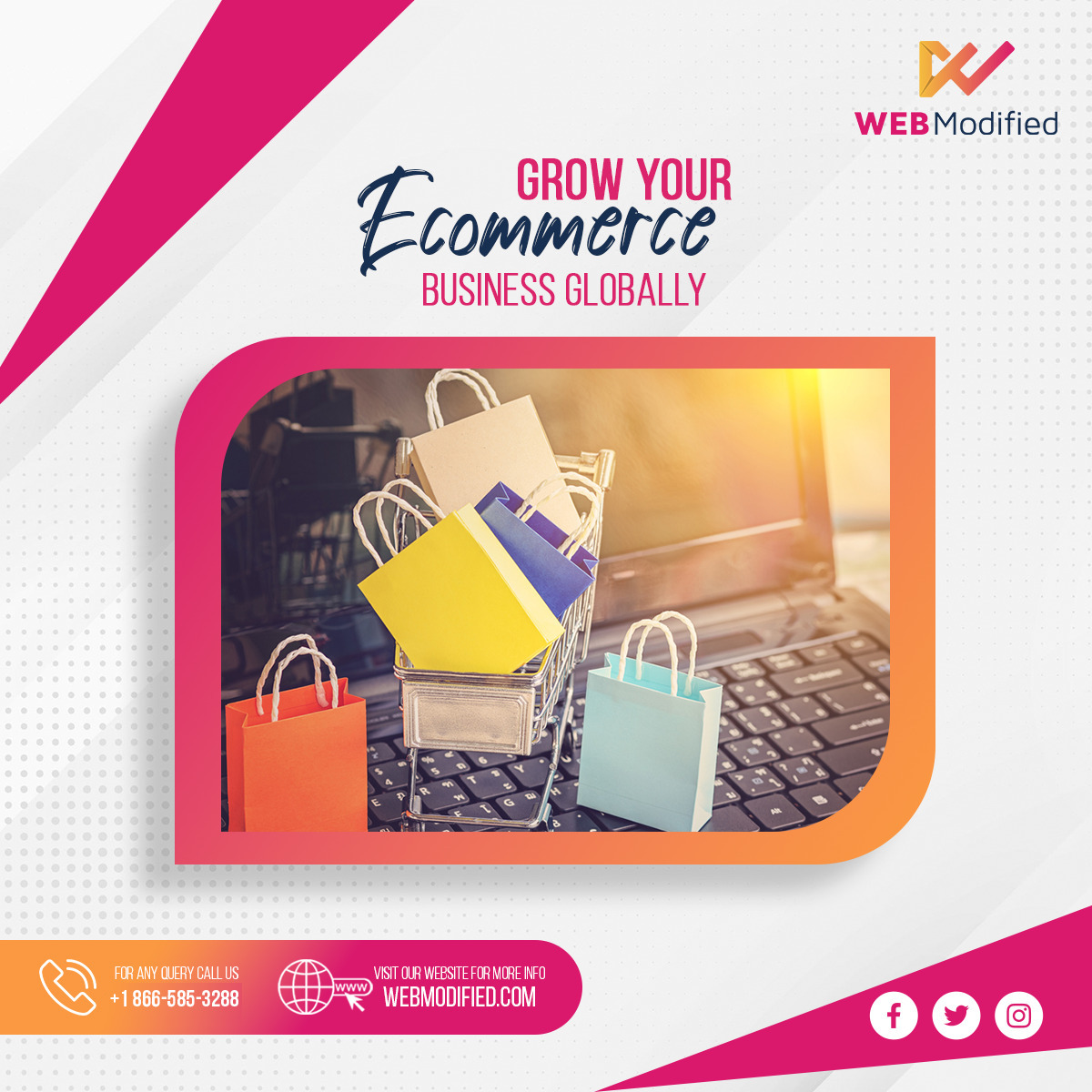 WebModified's tweet image. Together, let's expand your online store worldwide!
E-mail: support@webmodified.com

Website: webmodified.com

Contacts: +1 866-585-3288

Facebook: facebook.com/webmodified

Linkedin: linkedin.com/webmodified

#webmodified #ecommercemarketing  #ecommercebusiness