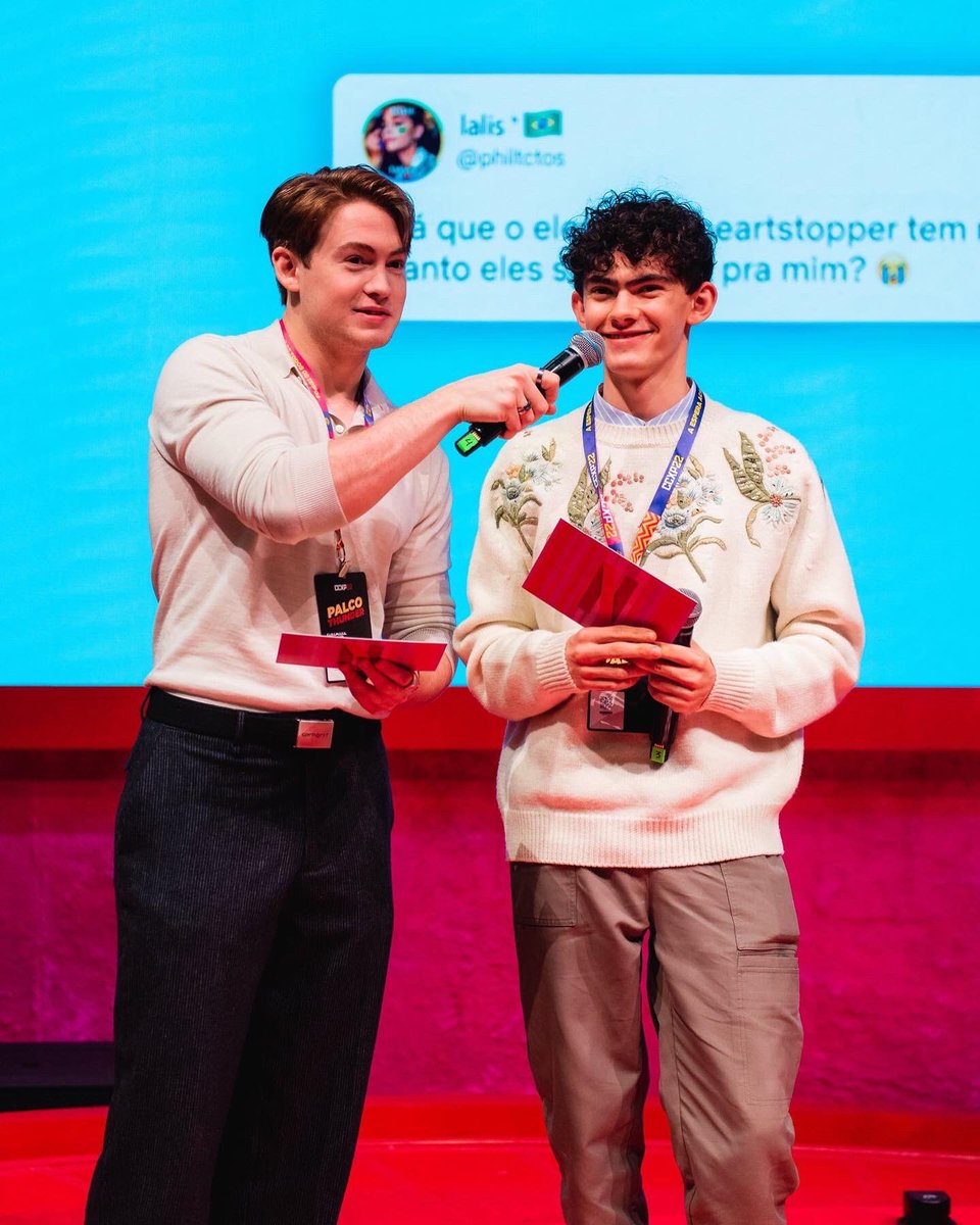 kitconnorpy's tweet photo. Kit Connor &amp; Joe Locke in #CCXP2022 of Netflix Brazil 🇧🇷 https://t.co/70rjaIZAto