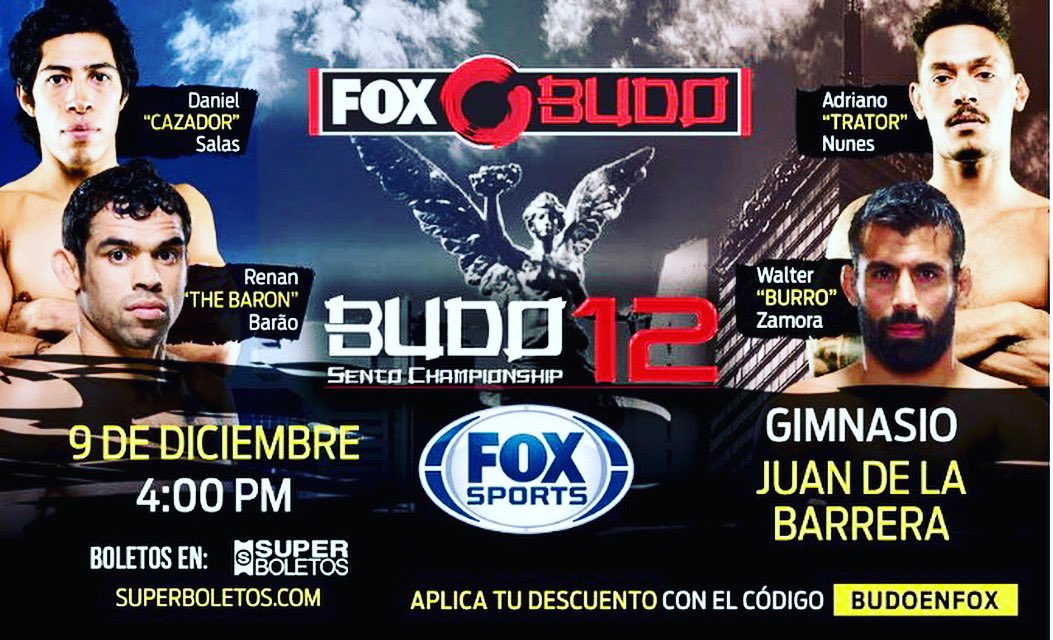 mariodelgadorzm's tweet photo. @budo_sento @FOXSportsMX próximo viernes 4 pm cartelera preliminar 7 pm cartelera estelar #budosento https://t.co/g2yH9MI7JH