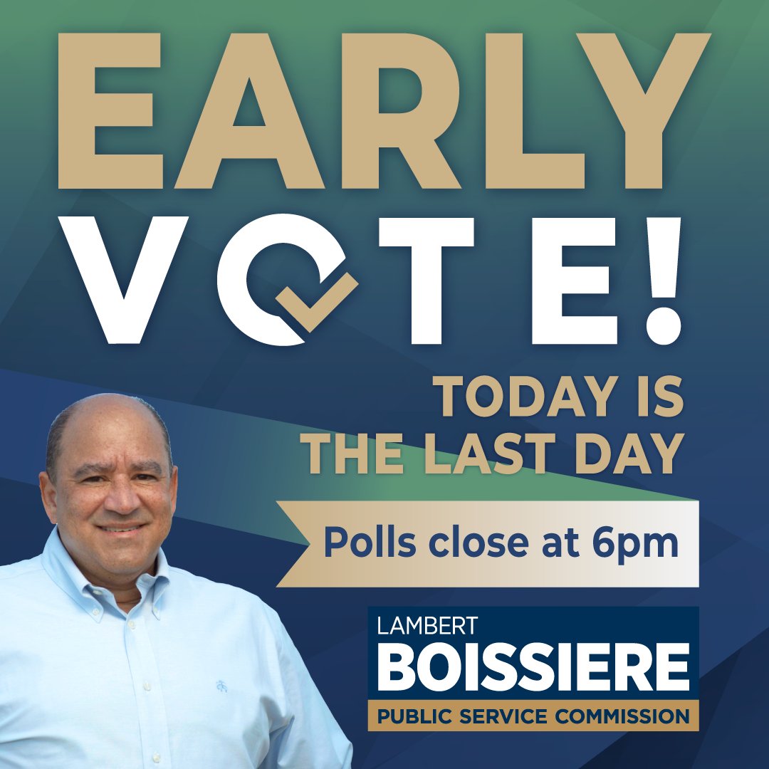 Make your vote count today! Polls close at 6pm.