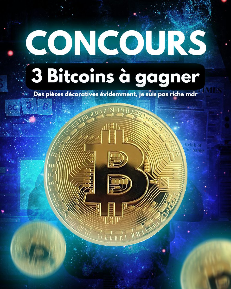 🎁 GIVEAWAY 🎁

💰 Pour le 3ème jour du calendrier, je vous fait gagner x3 pièces de #Bitcoin !

Pour participer :
👉 Follow @CryptoMafiaFR
👉 RT &amp; Like

⏱ TAS dans 24h