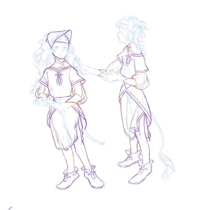 Mooore DnD concept sketches These are from a flashback Vigo just had as he fell unconscious for the first time :'•) 