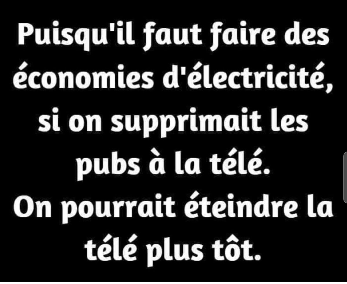 bo_gilles's tweet photo. 📺🤨🤔😃
En Voilá, une idée qu'elle est bonne. 👏
#electricite #CoupuresElectricite https://t.co/ciYtzL0jmA