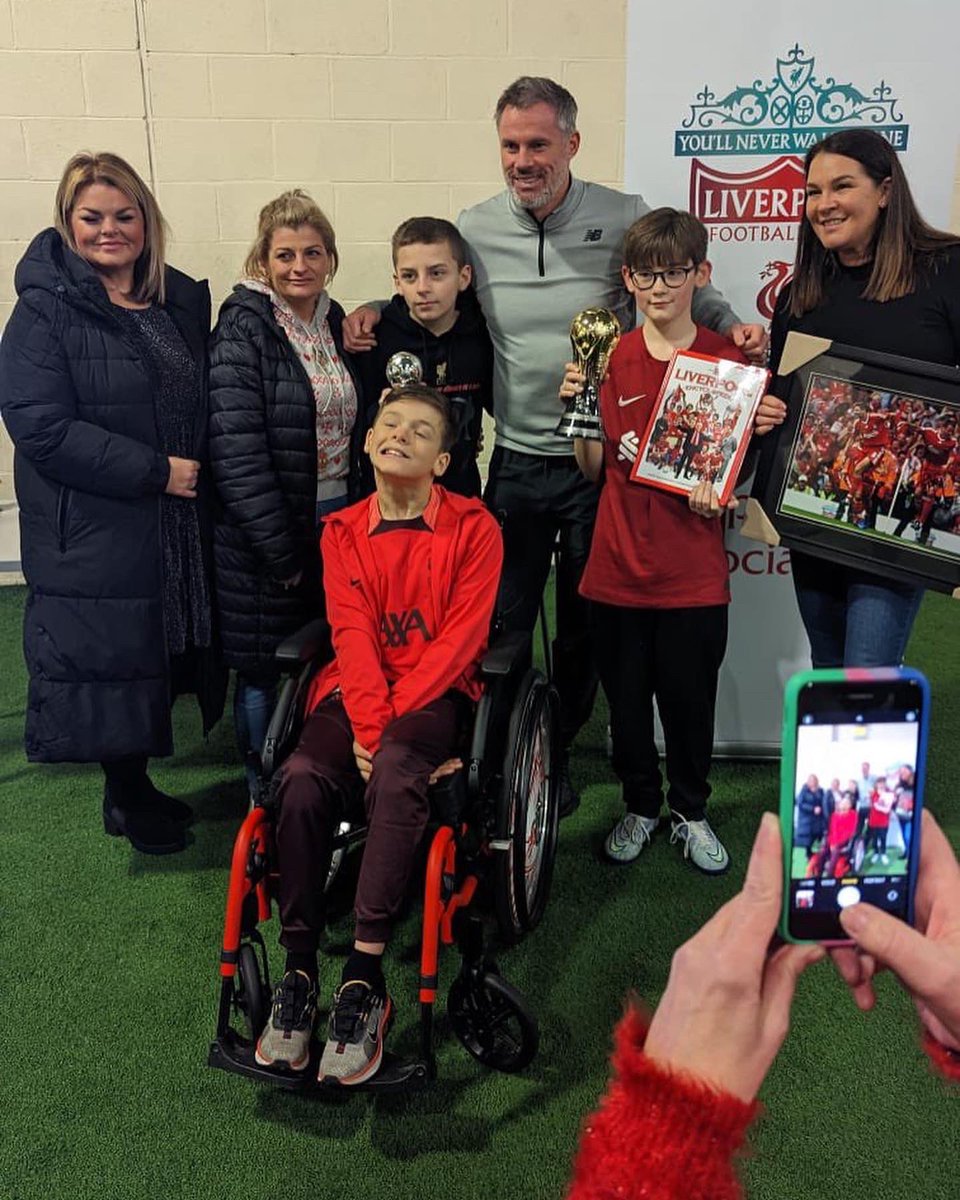 debbie_beard's tweet photo. Wow !! What an afternoon !! @mattbeard02 
A special thank you to the Liverpool FC Disabled Association, Liverpool FC Foundation, Jamie Carragher, Chris Kirkland, Jack Hunter-Spivvy and Niamh Fahey ❤️ #YNWA 
@LiverpoolDSA @LFCFoundation @the_brunny @Carra23 @Niamh_Fahey1 https://t.co/9aqj35PUuw
