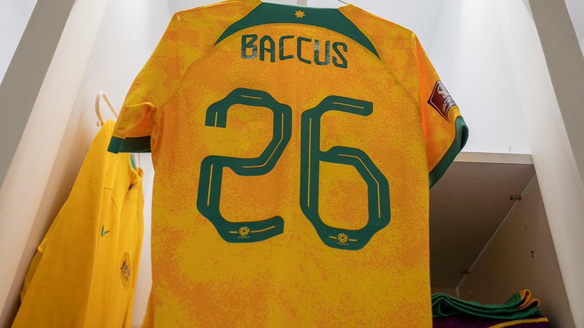 Socceroos's tweet photo. Keanu Baccus is set for his FIRST international start. 

What a time to make it. 

Go on, Keanu 🙌🙌🙌

#FIFAWorldCup #GiveIt100 #Socceroos https://t.co/Myg70t5gR7