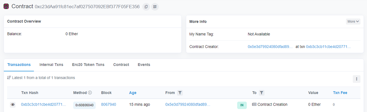 Sendi280's tweet photo. I'm off localhost 🤯

Deployed my smart contract to an actual Ethereum testnet w/ the help of @_buildspace!

Here it is on Etherscan ✨: https://t.co/THztFBO6YM