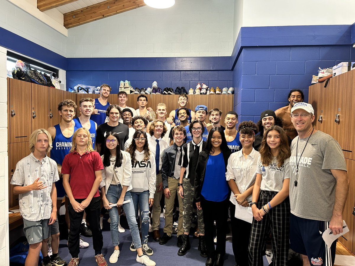 Thank Coach Bovaird of Chaminade Basketball for giving our students a learning opportunity they will never forget. Another amazing opportunity to work on their Charisma, Poise under pressure, Confidence, and Eye Contact. Thank you for this unforgettable experience. Go Panthers.