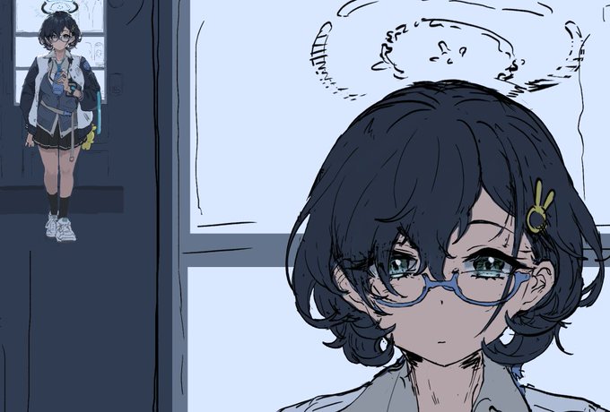 ラフ用にクロップしたイメージにすぐ描いた
原本とサイズの差が大きい 