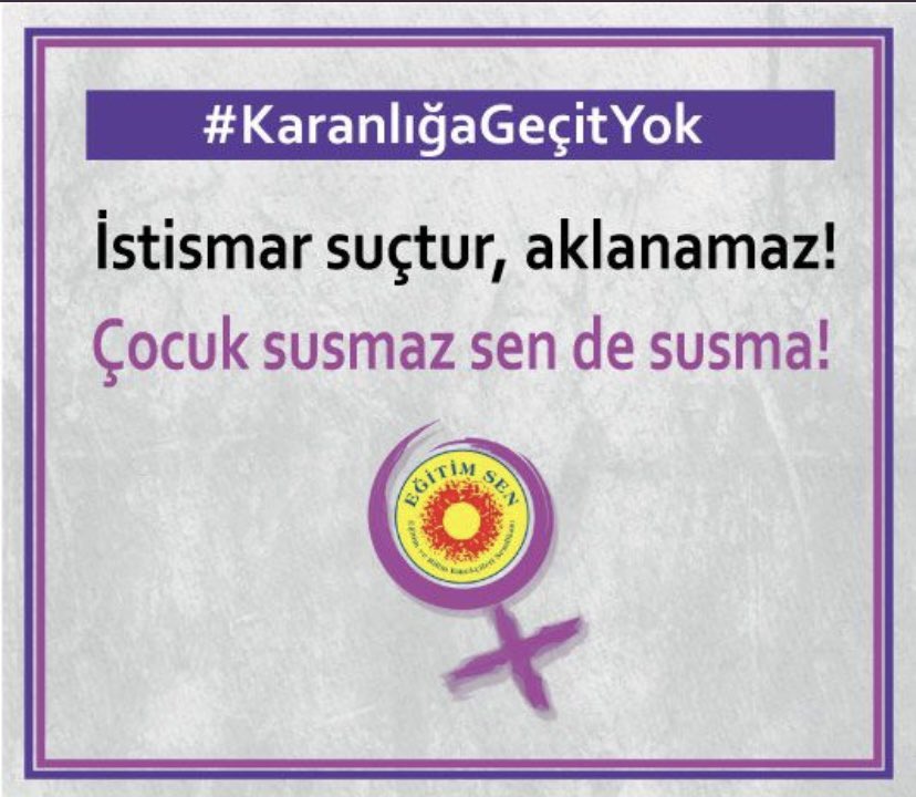 Susmak suça ortak olmaktır….
#KaranlığaGeçitYok