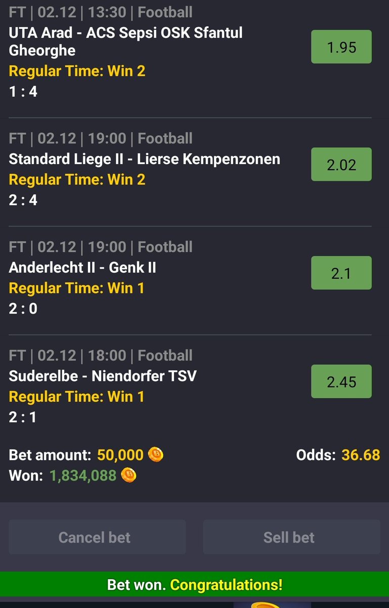 Reaperbets1's tweet photo. Yesterday's accumulator win with nearly 2million coins won on the betup app https://t.co/82Mcfoddp1