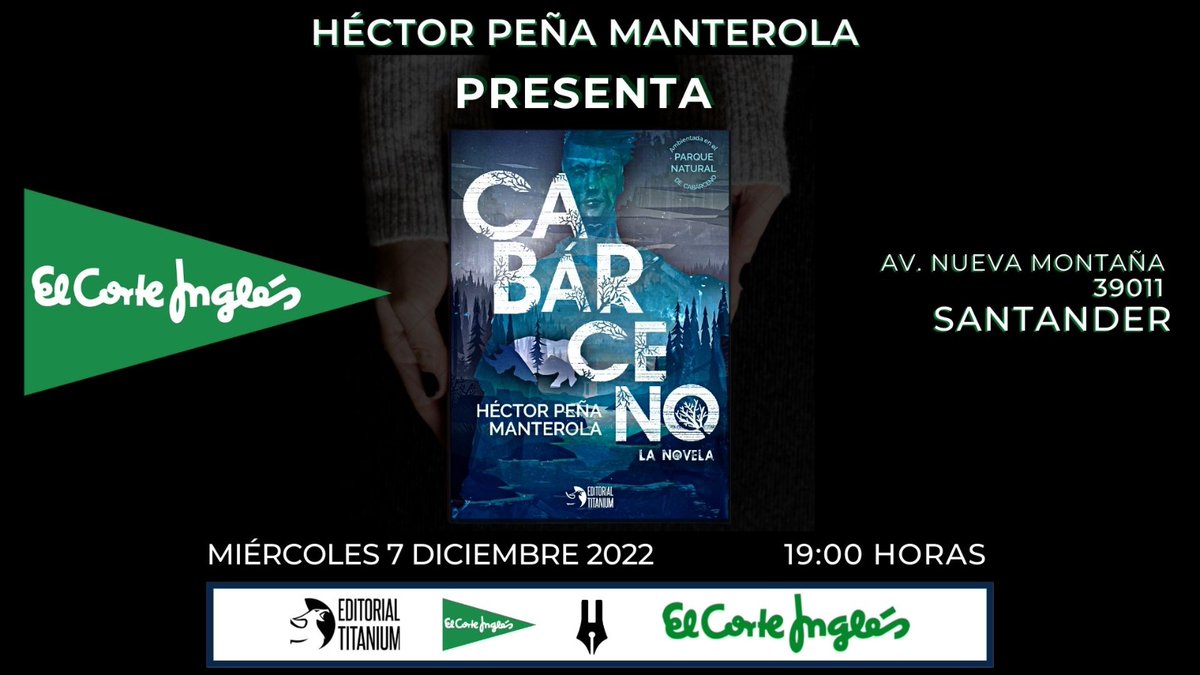 El miércoles 7 presentaré 'Cabárceno: La novela' en El Corte Inglés de Nueva Montaña, en Santander.
Seguimos para bingo.
¿Un RT?