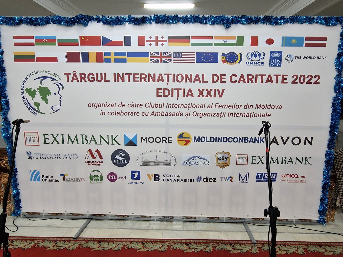 UldisMikuts's tweet photo. Latvia's booth is ready for International #Charity #Bazaar tomorrow!
It will be filled in with hand made biscuits & traditional "pīrāgi", @RigaBlackBalsam, #longchips (Sarah Jessica Parker's favourites!), wine from #BASAVIN, wooden products from #RIKIPAL and more, do not miss! https://t.co/nTfS1lcm4Z