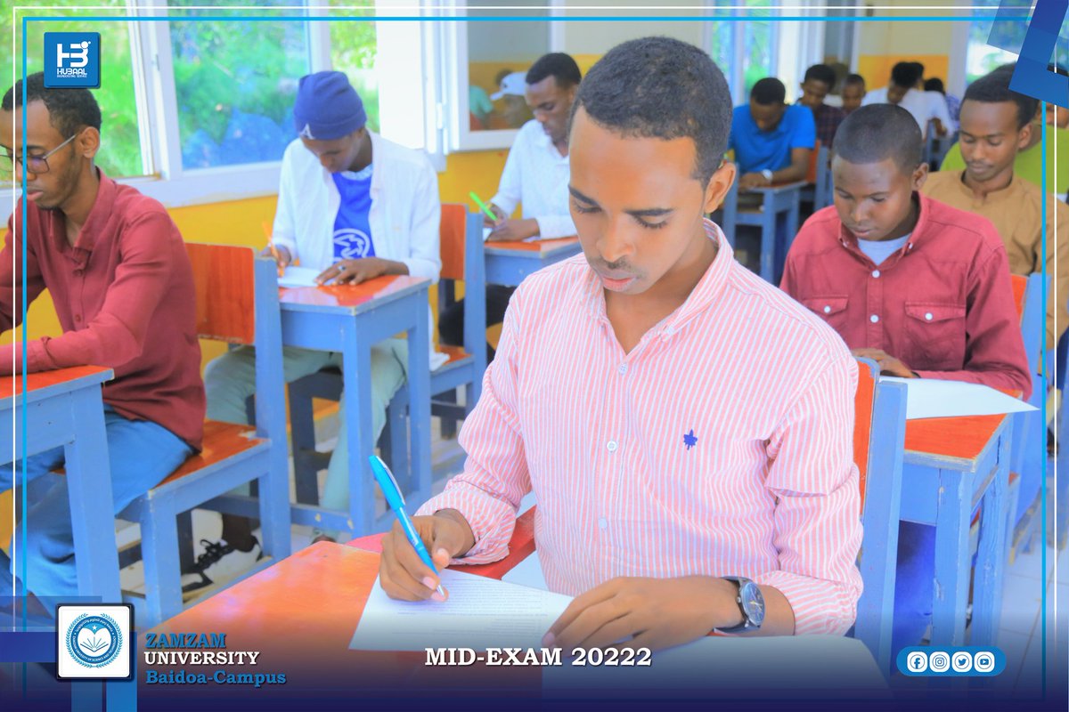 Hubaalbs's tweet photo. #Sawiro Imtixaanka dhaxe ee semesterka kowaad ee sanad dugsiyeedka 2021-2022.

Dhammaan ardeyda jaamacada zamzam cilmiga iyo tiknolojiyada faraceeda Baydhabo waxaan urajeyheynaa guul inshallah. https://t.co/tHzY2aL8A5