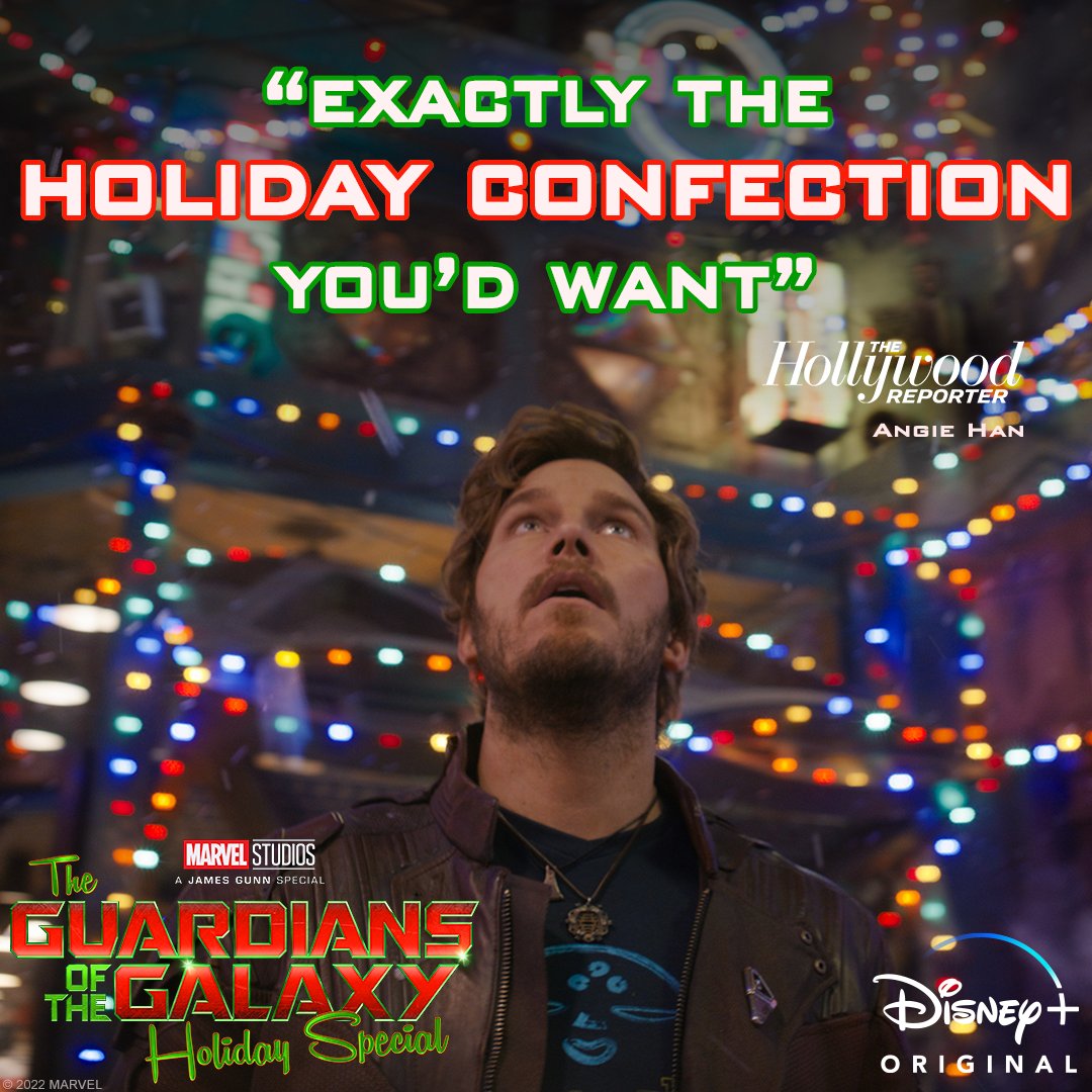 Happy Holidays from the Guardians 🎄 Marvel Studios’ Special Presentation: The Guardians of the Galaxy Holiday Special is now streaming only on @DisneyPlus.